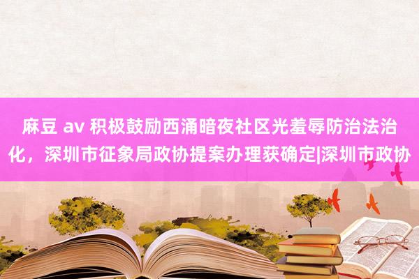 麻豆 av 积极鼓励西涌暗夜社区光羞辱防治法治化，深圳市征象局政协提案办理获确定|深圳市政协