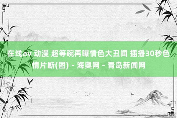 在线av 动漫 超等碗再曝情色大丑闻 插播30秒色情片断(图)－海奥网－青岛新闻网